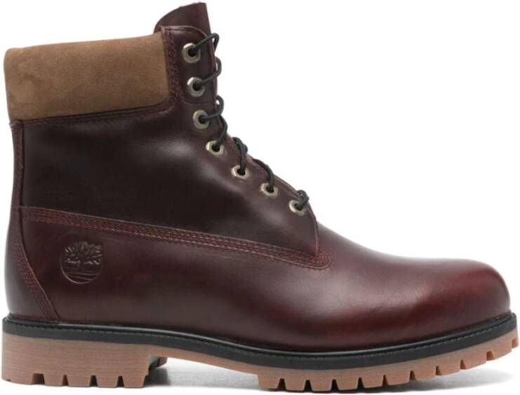 Timberland Bordeaux Rode Leren Waterdichte Laarzen Red Heren
