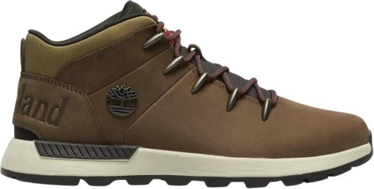 Timberland Bruine Leren Sneaker Sprint Trekker Mid