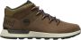 Timberland Bruine Leren Sneaker Sprint Trekker Mid - Thumbnail 1