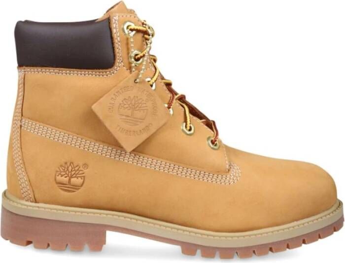Timberland Junior Suède Logo Laarzen Rubber Zool Brown