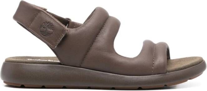 Timberland Bruine Sandalen met Touch-Strap Sluiting