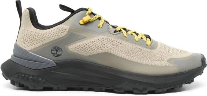 Timberland Bruine Sneakers met Groene Details