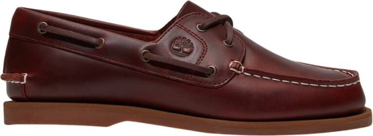 Timberland Burgundy Classic Boat Shoe Brown Dames