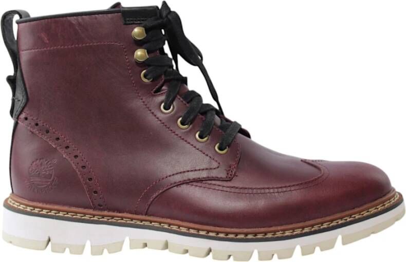 Timberland Burgundy Leren Laarzen Red Heren