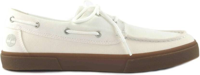 Timberland Canvas Bootschoenen in Wit