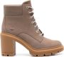 Timberland Beige Leren Enkellaarzen met Rubberen Zool Beige Dames - Thumbnail 14