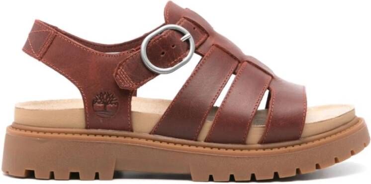 Timberland Flat Sandals Red Dames