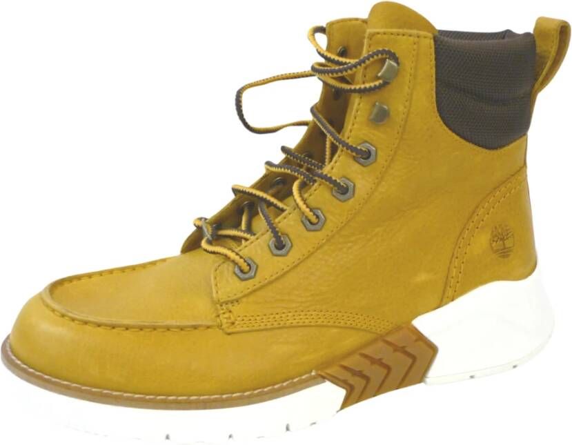 Timberland Groene Leren Wandelschoenen Yellow Heren