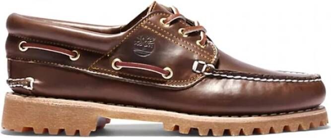 TIMBERLAND Veterschoenen Heren Authentics 3 Eye Classic Lug Maat: 46 Materiaal: Leer Kleur: Bruin - Foto 17