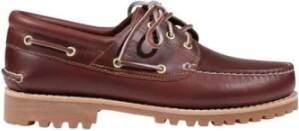 Timberland Bordeaux Veterschoenen Authentics 3 Eye Classic Lug - Foto 3