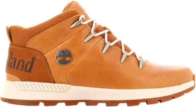 Timberland Leren Veterschoenen Brown Heren