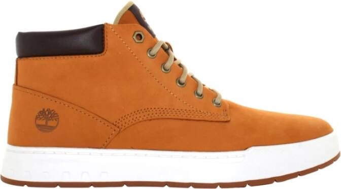 Timberland Maple Grove Leather Mid Sneakers Beige Man