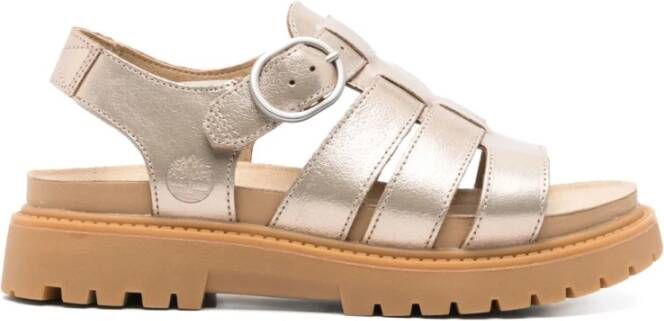 Timberland MultiColour Caged Sandalen met Goudkleurige Gesp