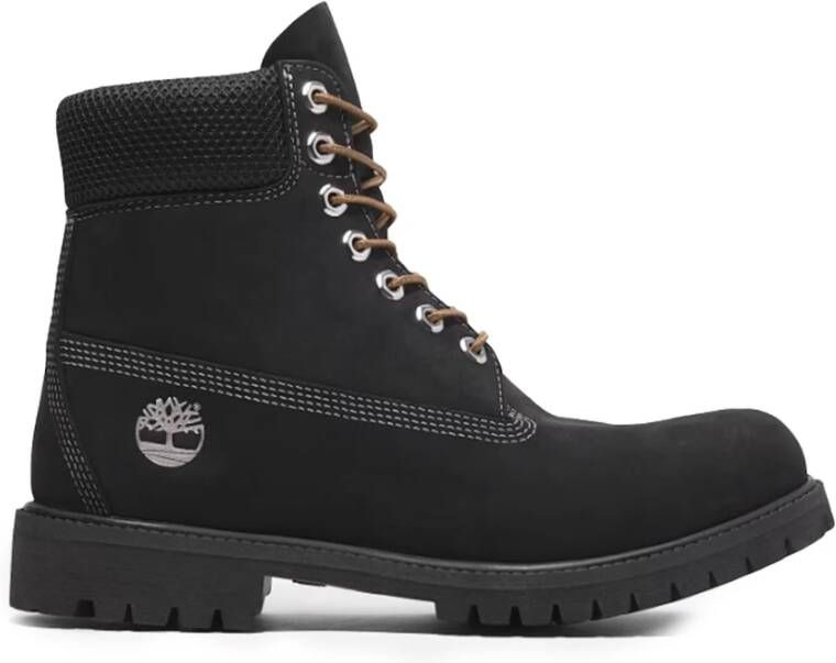 Timberland Zwarte Waterdichte Suède Veterschoenen Black Heren
