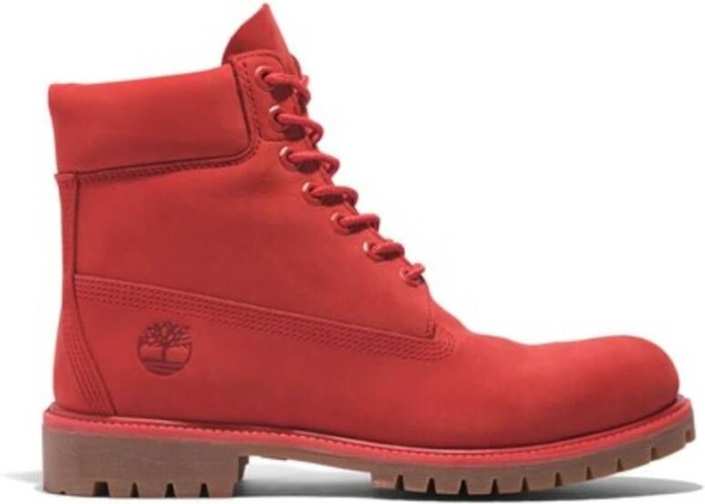 Timberland Suède Leren Enkellaarzen Red