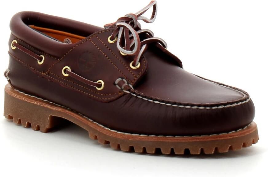 Timberland Authentic 3-Eye Lug Handsewn boat shoe​ Rood- Heren Rood - Foto 9