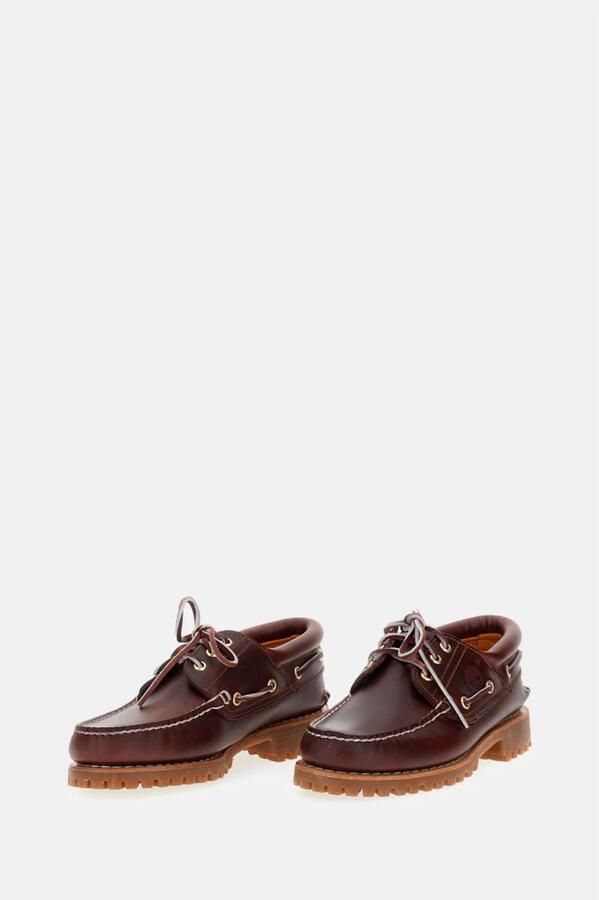Timberland Authentic 3-Eye Lug Handsewn boat shoe​ Rood- Heren Rood - Foto 2