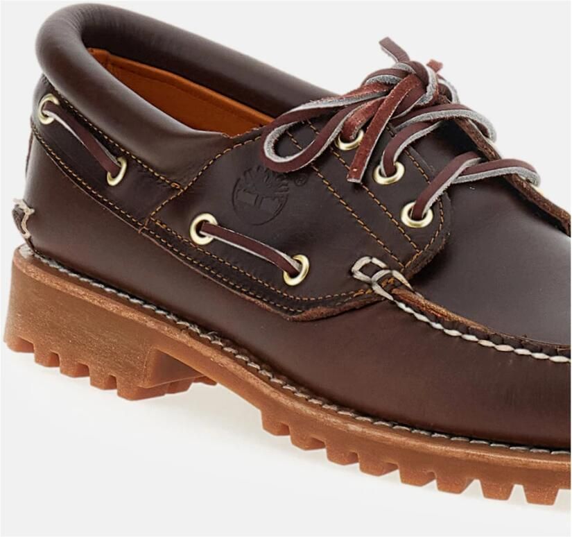 TIMBERLAND Veterschoenen Heren Authentics 3 Eye Classic Lug Leer Bruin - Foto 13