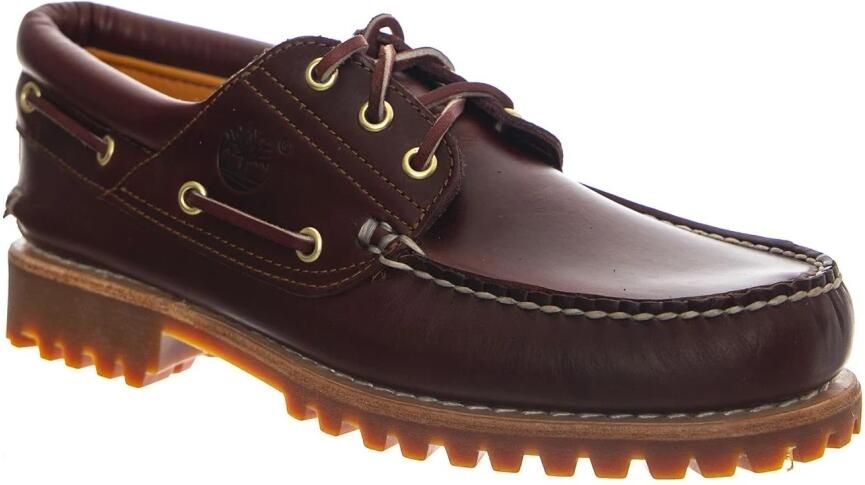 Timberland Authentic 3-Eye Lug Handsewn boat shoe​ Rood- Heren Rood - Foto 15