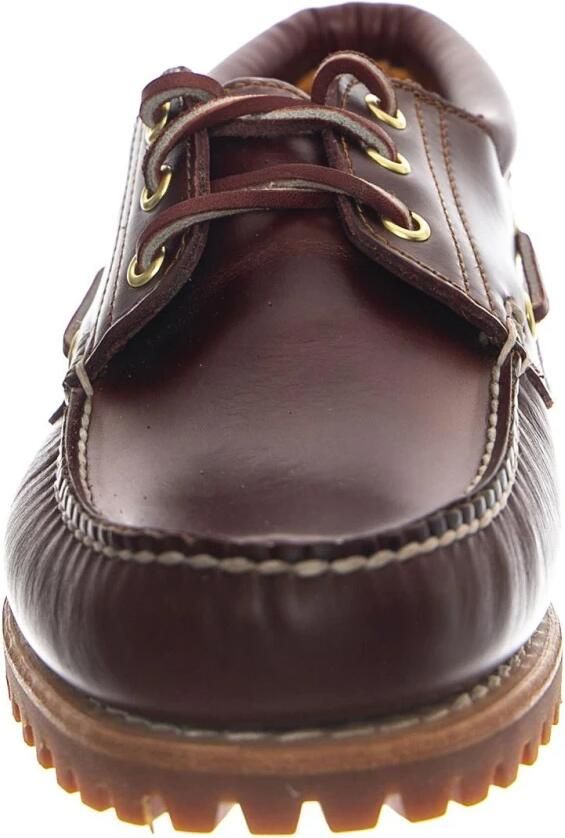 Timberland Authentic 3-Eye Lug Handsewn boat shoe​ Rood- Heren Rood - Foto 3