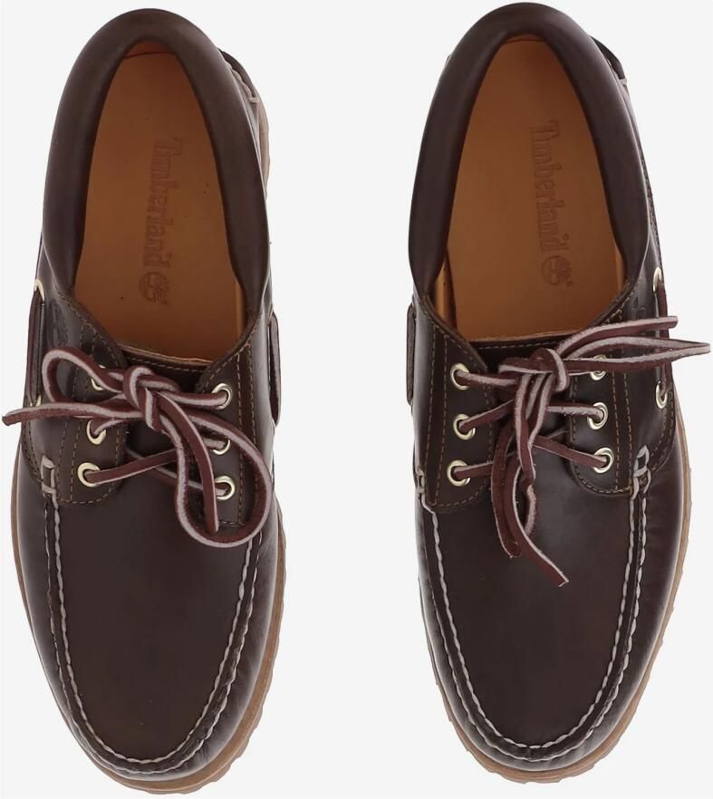 TIMBERLAND Veterschoenen Heren Authentics 3 Eye Classic Lug Leer Bruin - Foto 11