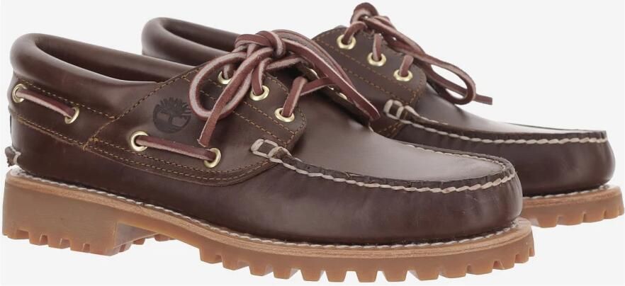 TIMBERLAND Veterschoenen Heren Authentics 3 Eye Classic Lug Leer Bruin - Foto 17