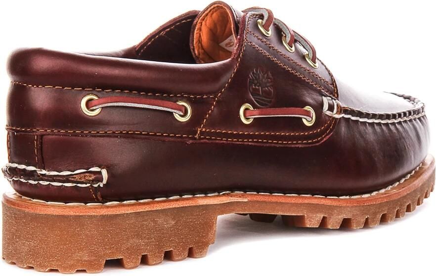 Timberland Authentic 3-Eye Lug Handsewn boat shoe​ Rood- Heren Rood - Foto 10