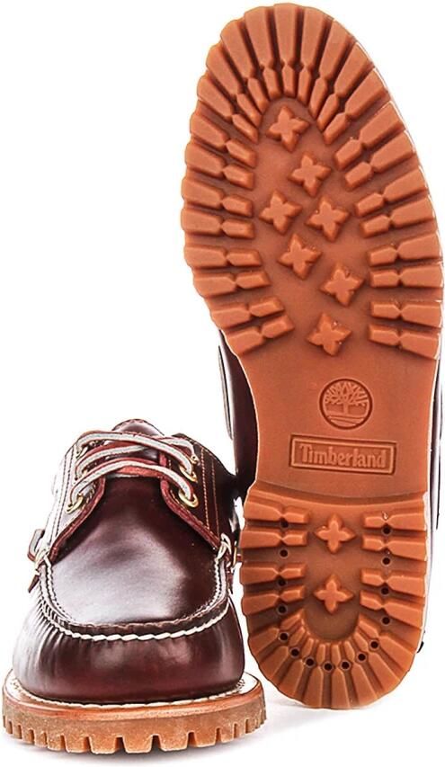 Timberland Authentic 3-Eye Lug Handsewn boat shoe​ Rood- Heren Rood - Foto 14
