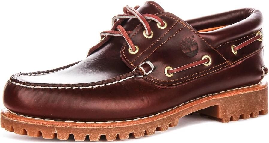 Timberland Authentic 3-Eye Lug Handsewn boat shoe​ Rood- Heren Rood - Foto 13