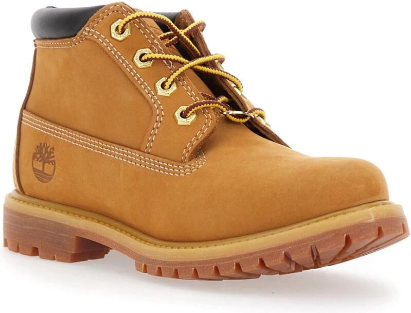 Timberland Beige Enkellaarzen met reliëflogo