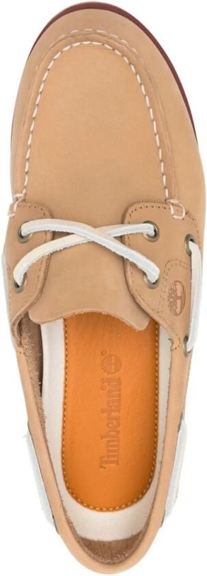 Timberland Beige Platte Veterschoenen