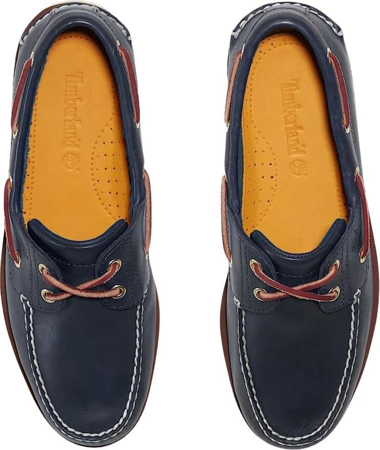 Timberland Leather Moccasins with Rubber Sole Blue Moccassins - Foto 3