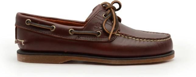 Timberland Bruin Leren Handgemaakte Platte Schoenen