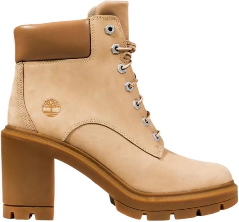 Timberland Enkellaarsjes met blokhak en ronde neus