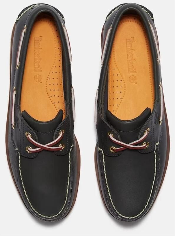 Timberland Leather Moccasins with Rubber Sole Blue Moccassins - Foto 4