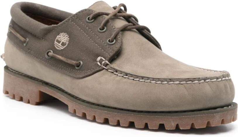 Timberland Groene platte schoenen met veters