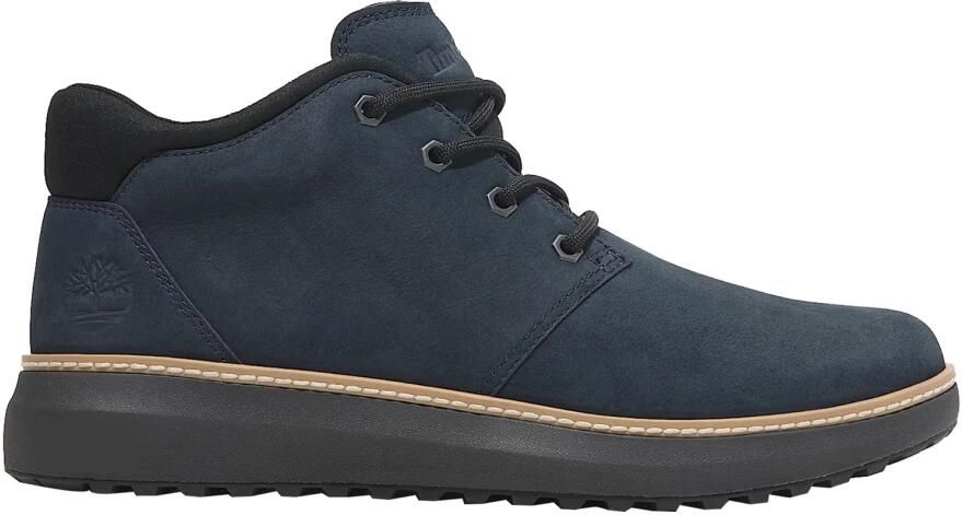 Timberland Blauwe leren enkellaarsjes met veters Blue Heren