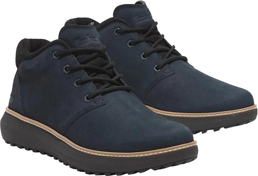 Timberland Blauwe leren enkellaarsjes met veters Blue Heren - Foto 2