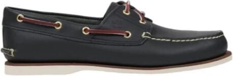 Timberland Blauwe Leren Mocassins met Rubberen Zool