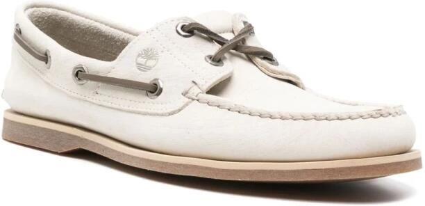 Timberland Platte Beige Veterschoenen