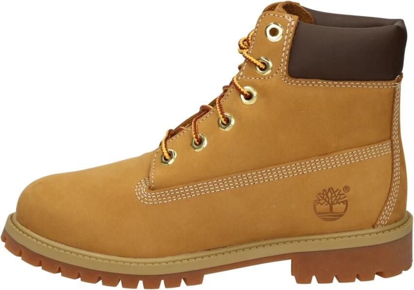Timberland Junior Suède Logo Laarzen Rubber Zool Brown