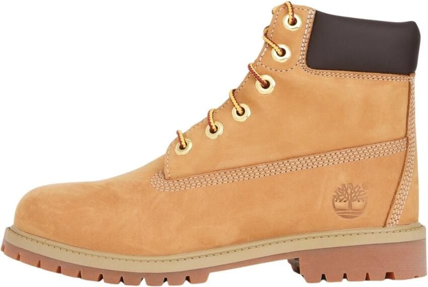 Timberland Junior Suède Logo Laarzen Rubber Zool Brown