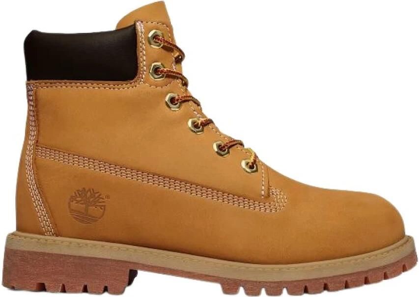 Timberland Junior Suède Logo Laarzen Rubber Zool Brown