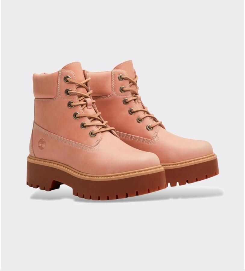 TIMBERLAND Veterlaarzen 'STST 6 In Boot Light Pink Full Grain' rosa