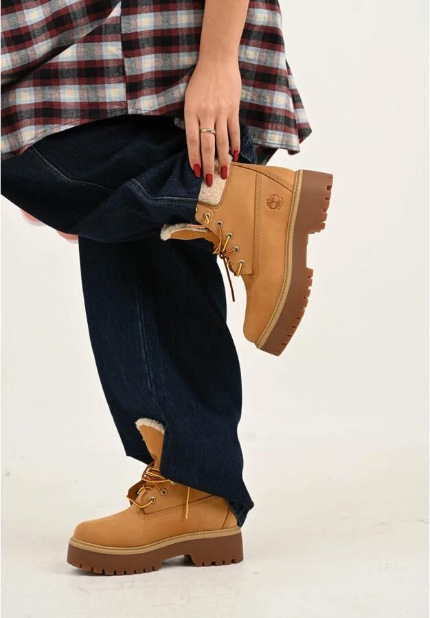 TIMBERLAND Veterboots Dames Stone Street Mid Warm Lined Waterproof Maat: 42 Materiaal: Nubuck Kleur: Camel - Foto 3