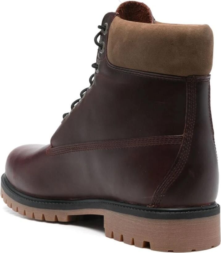 Timberland Waterdichte Veters Bourgondische Laarzen Brown Heren