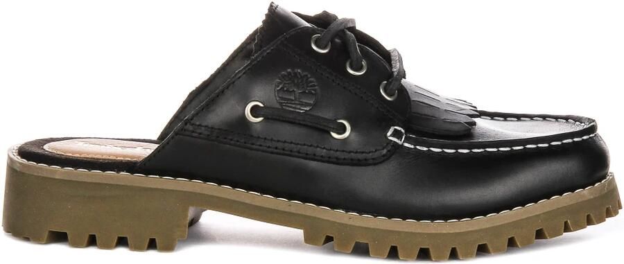 Timberland Zwarte leren muiltje bootschoenen
