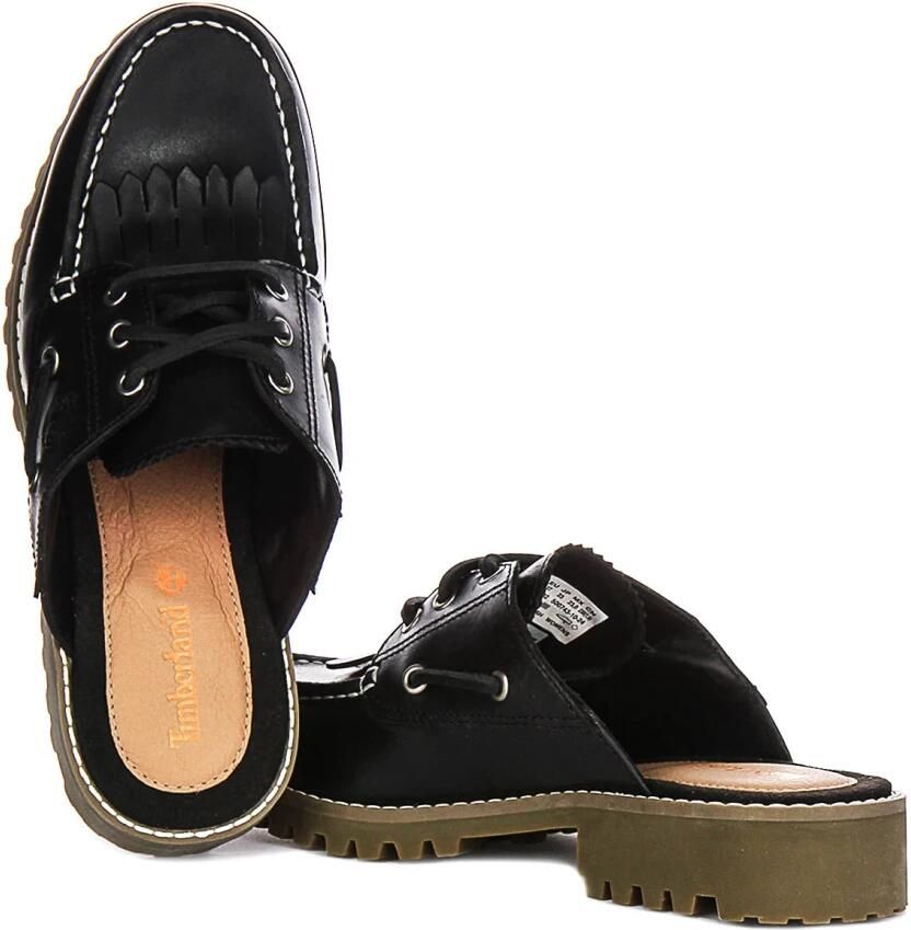 Timberland Zwarte leren muiltje bootschoenen - Foto 2