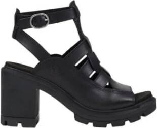 Timberland Zwarte Leren Sandalen met Bandjes