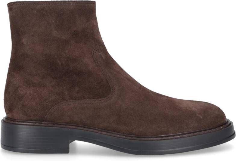 TOD'S Enkellaarzen M61K0 Suède Brown Heren